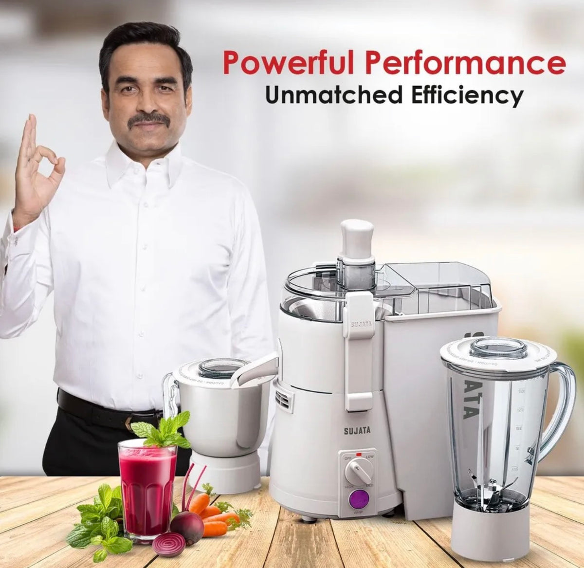 Sujata JMG PowerMatic Mixer Grinder | Powerful Mixer Grinder for Kitchen | Multi-Purpose Grinding & Blending